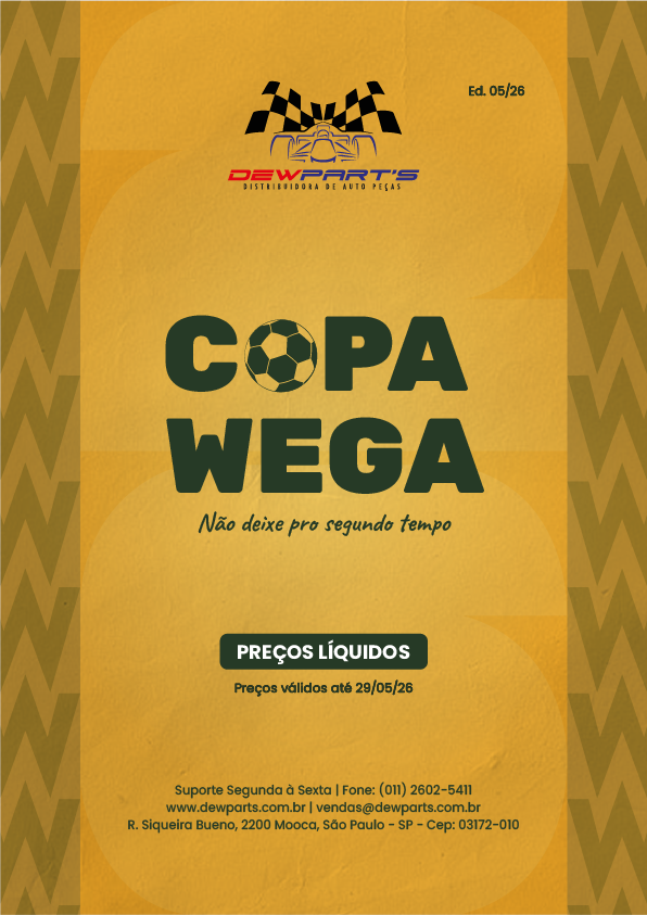 Capa de revista amarela escrito "Copa Wega"